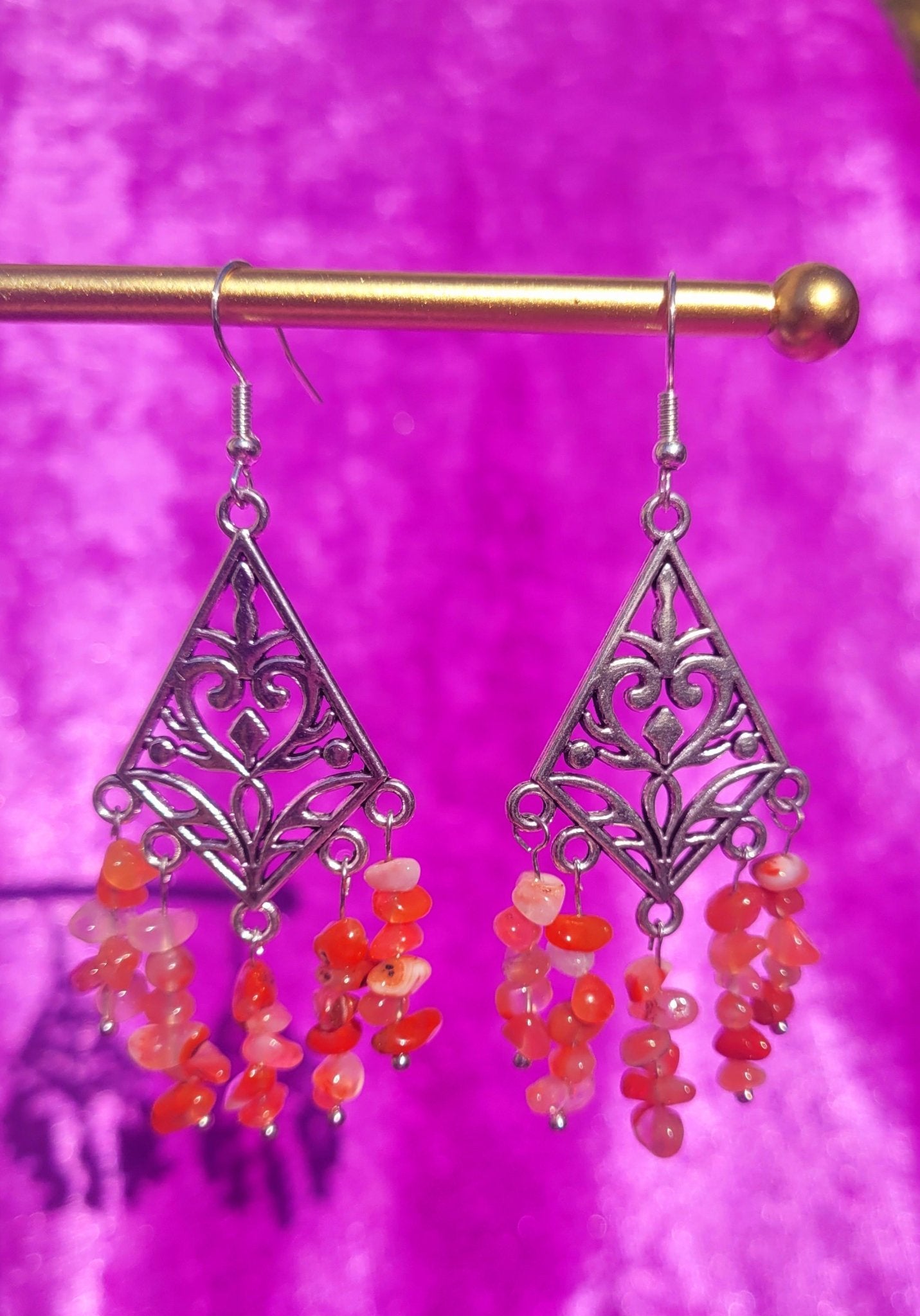 Carnelian Drop Earrings - Daonna Designs