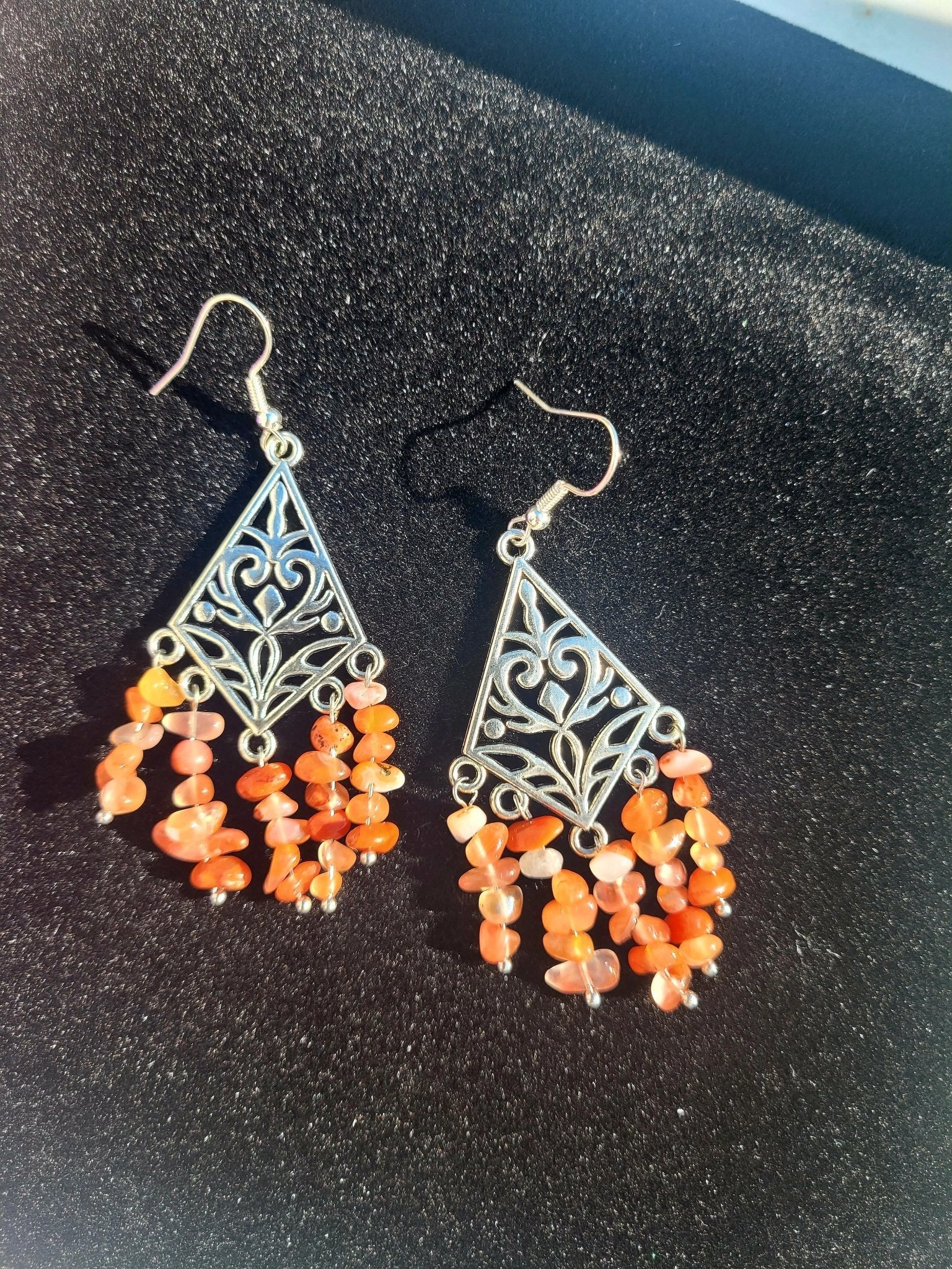 Carnelian Drop Earrings - Daonna Designs