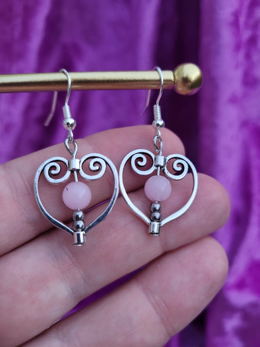 Cherry Blossom Heart Earrings - Daonna Designs