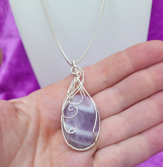 Chevron Amethyst Pendant - Daonna Designs