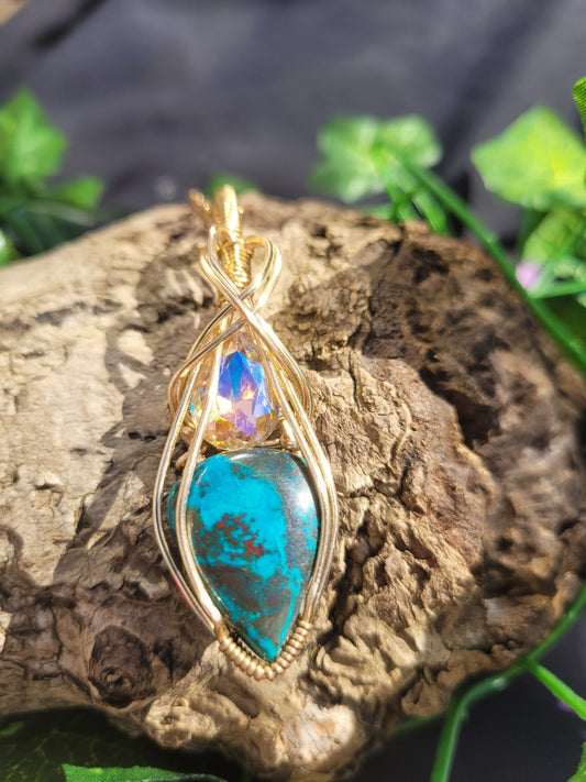 Chrysocolla Pendant Necklace - Daonna Designs