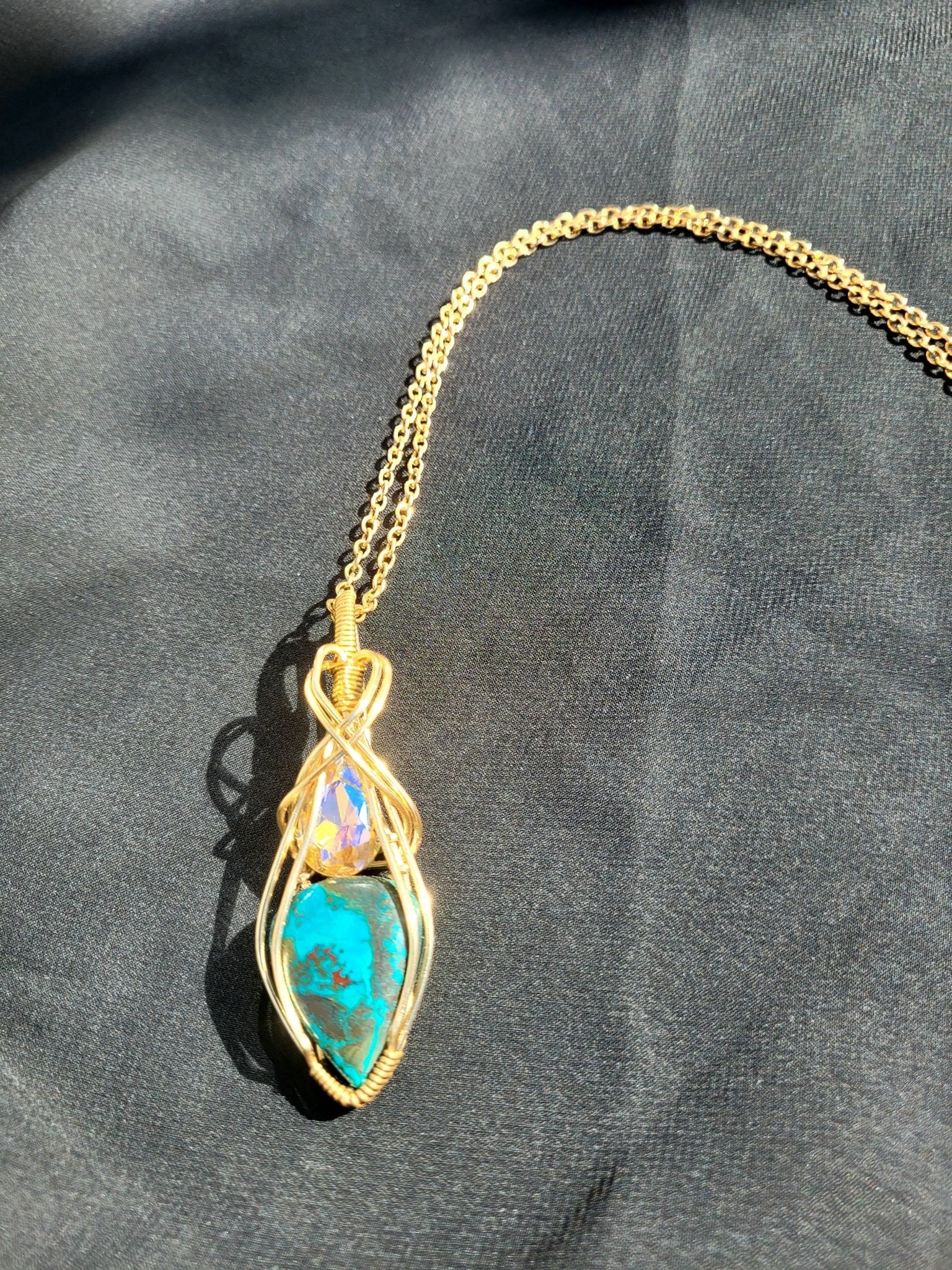 Chrysocolla Pendant Necklace - Daonna Designs