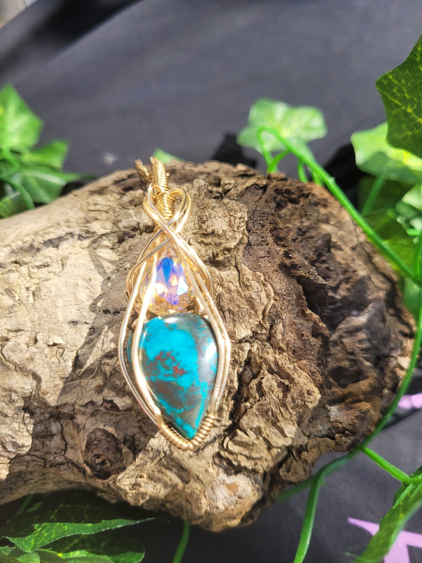 Chrysocolla Pendant Necklace - Daonna Designs