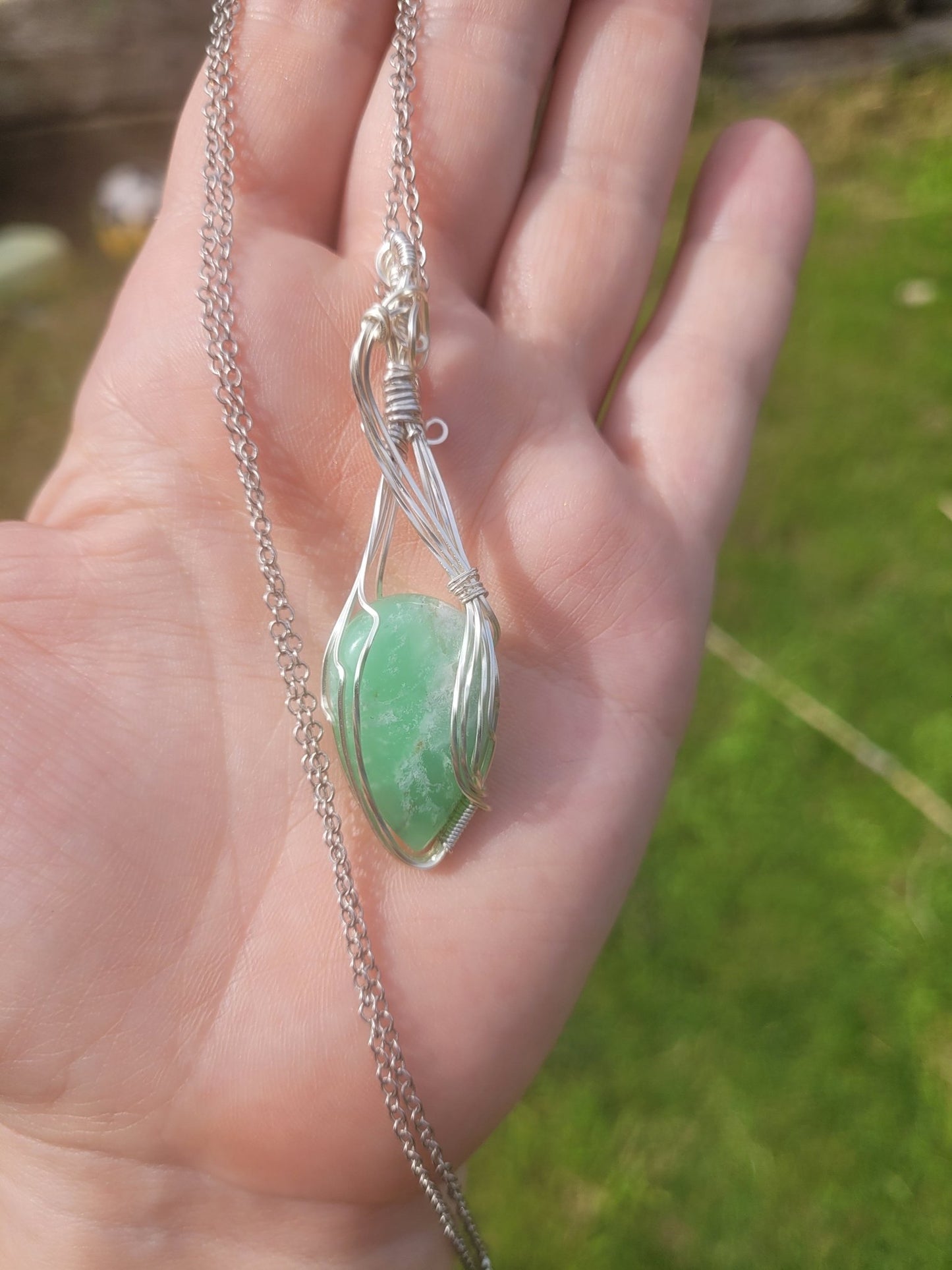 Chrysoprase Pendant - Daonna Designs