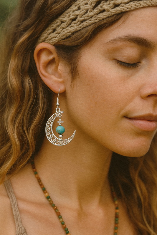 Filigree Crescent Earrings