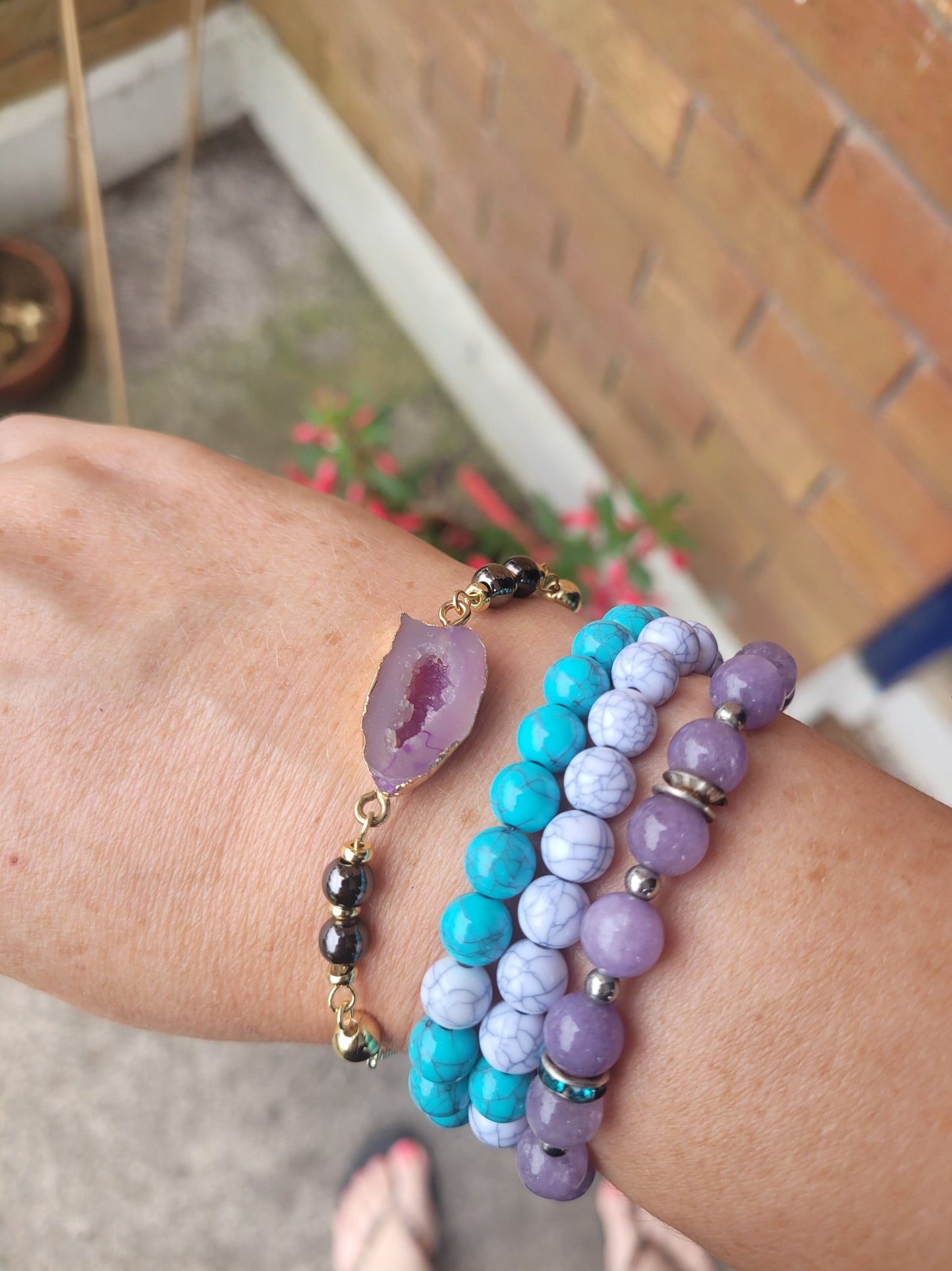 Geode Style Bracelet - Purple - Daonna Designs