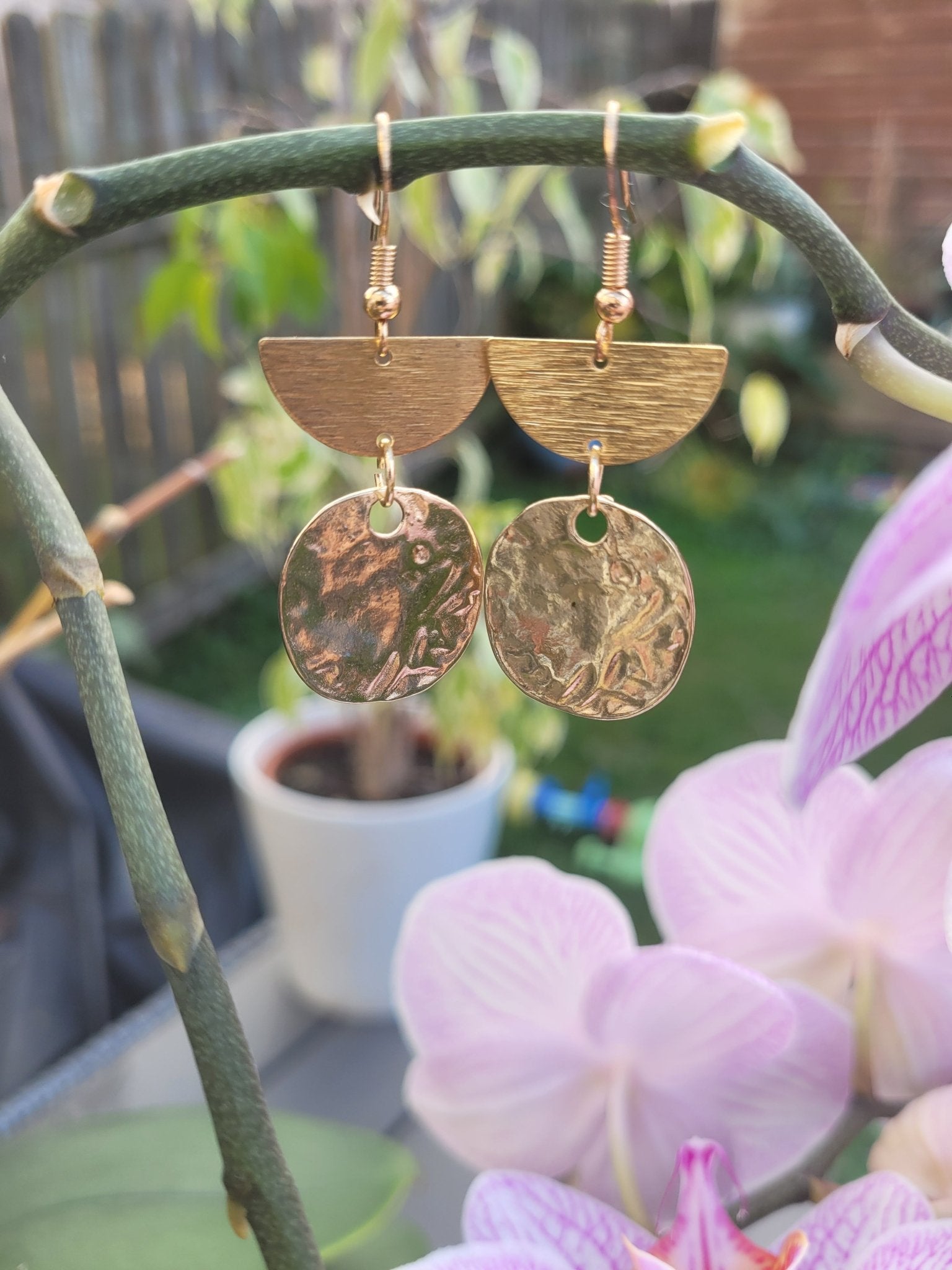 Geometric Gold Earrings - Daonna Designs