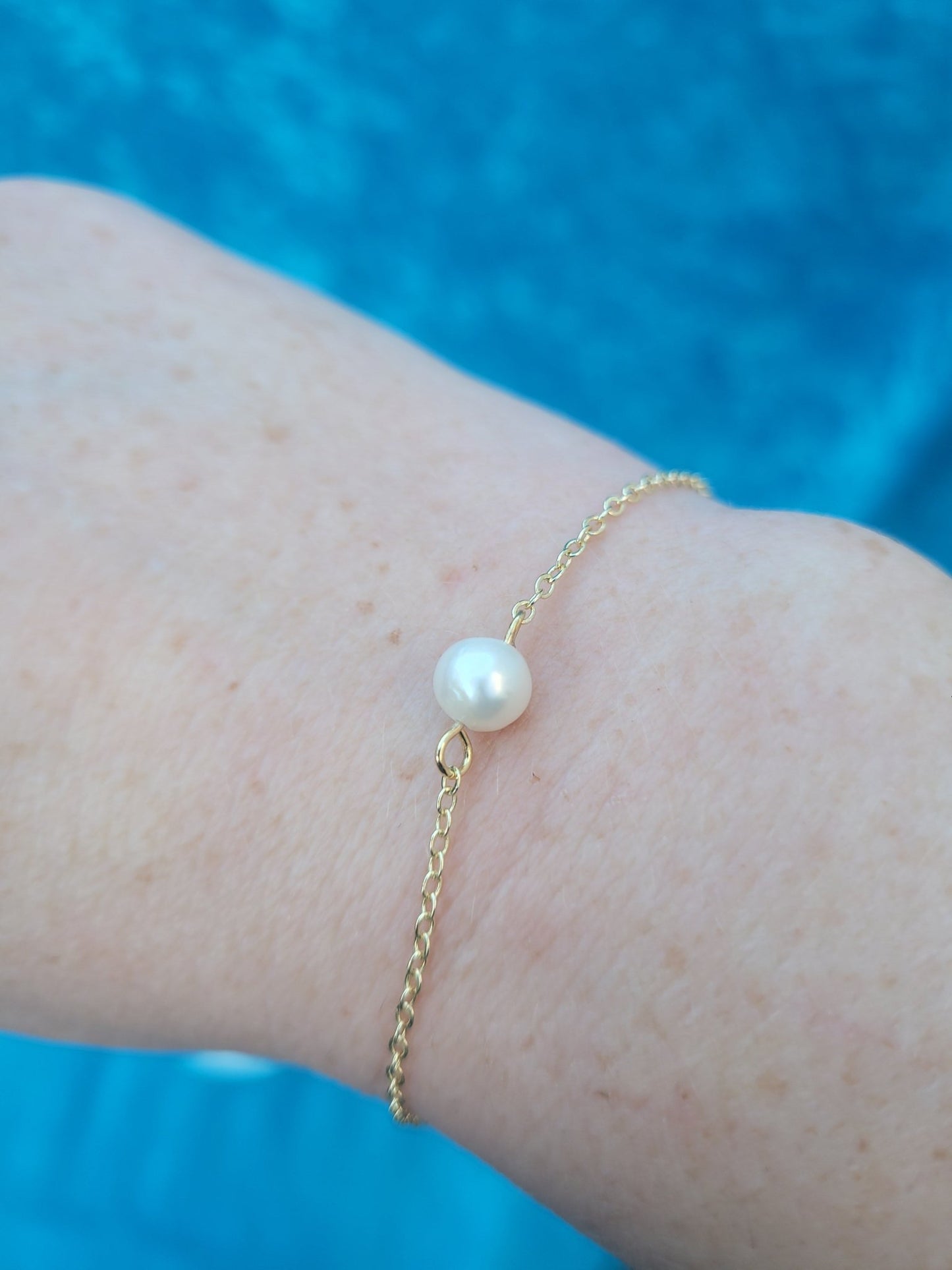 Gold Pearl Bracelet - Daonna Designs