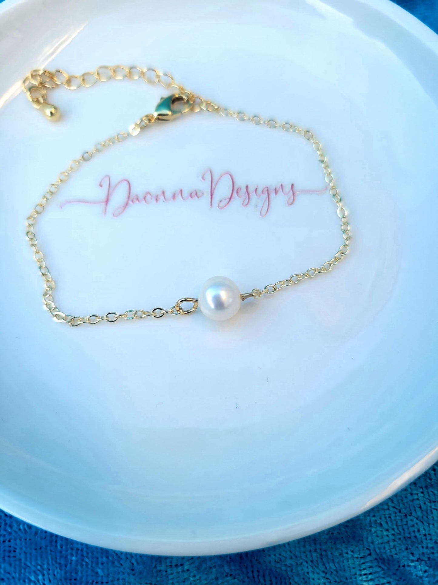 Gold Pearl Bracelet - Daonna Designs