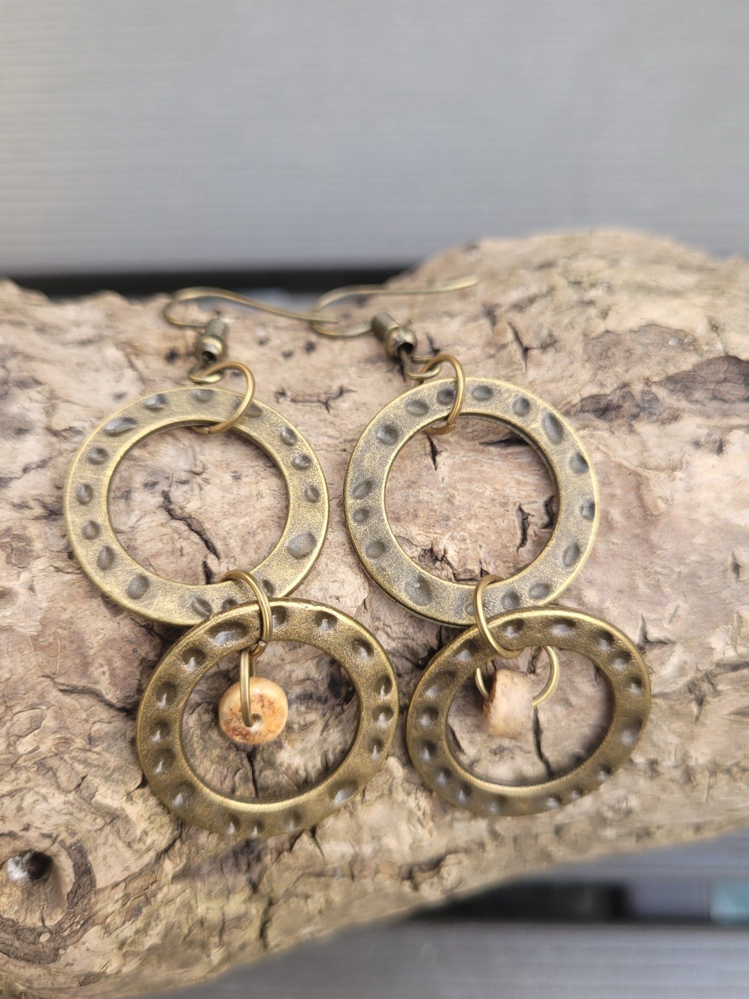 Hammered Bronze Earrings - Daonna Designs