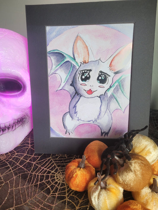 Kawaii Halloween Bat A5 Print - Daonna Designs