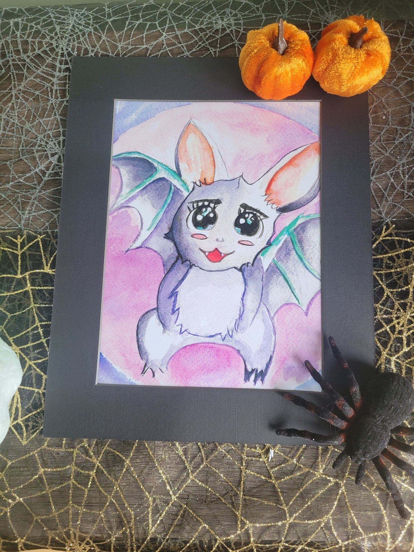 Kawaii Halloween Bat A5 Print - Daonna Designs