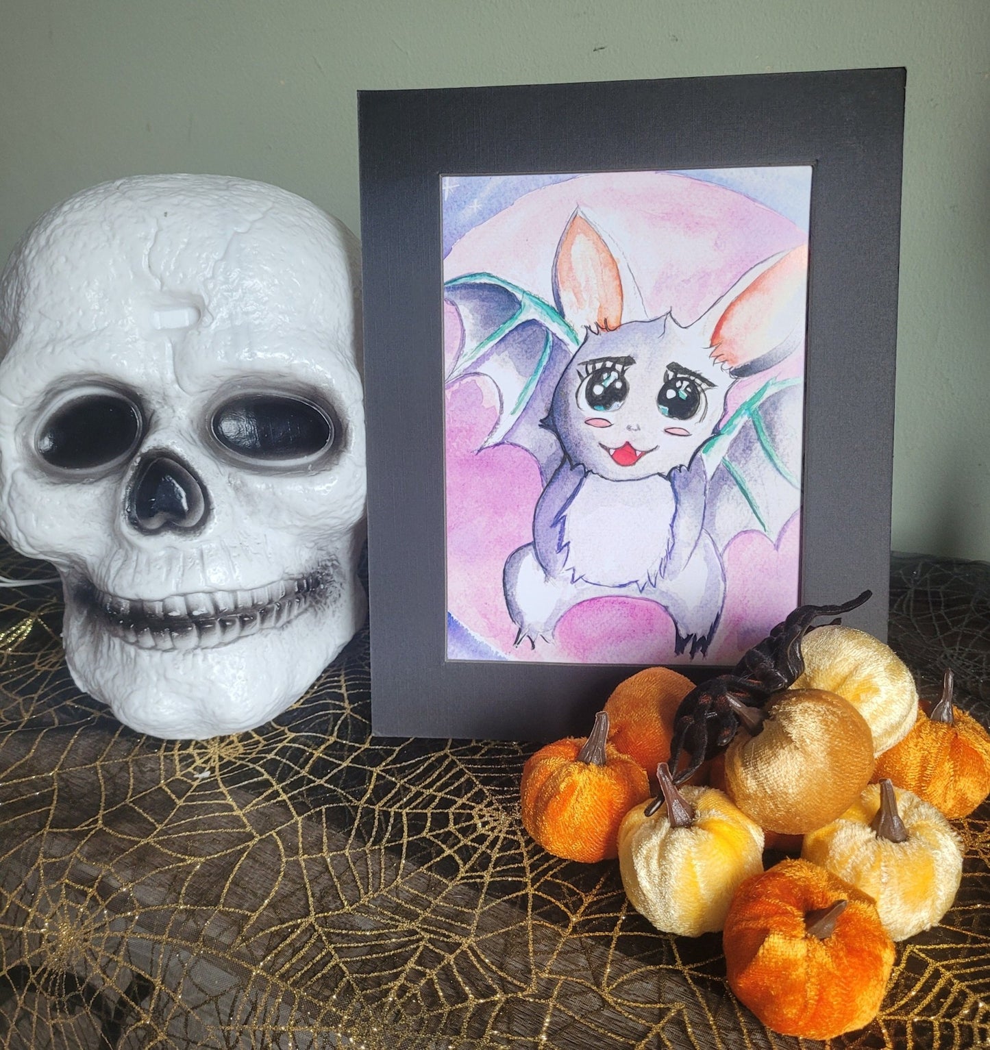 Kawaii Halloween Bat A5 Print - Daonna Designs