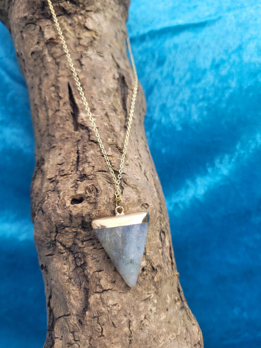 Labradorite Triangle Pendant - Daonna Designs