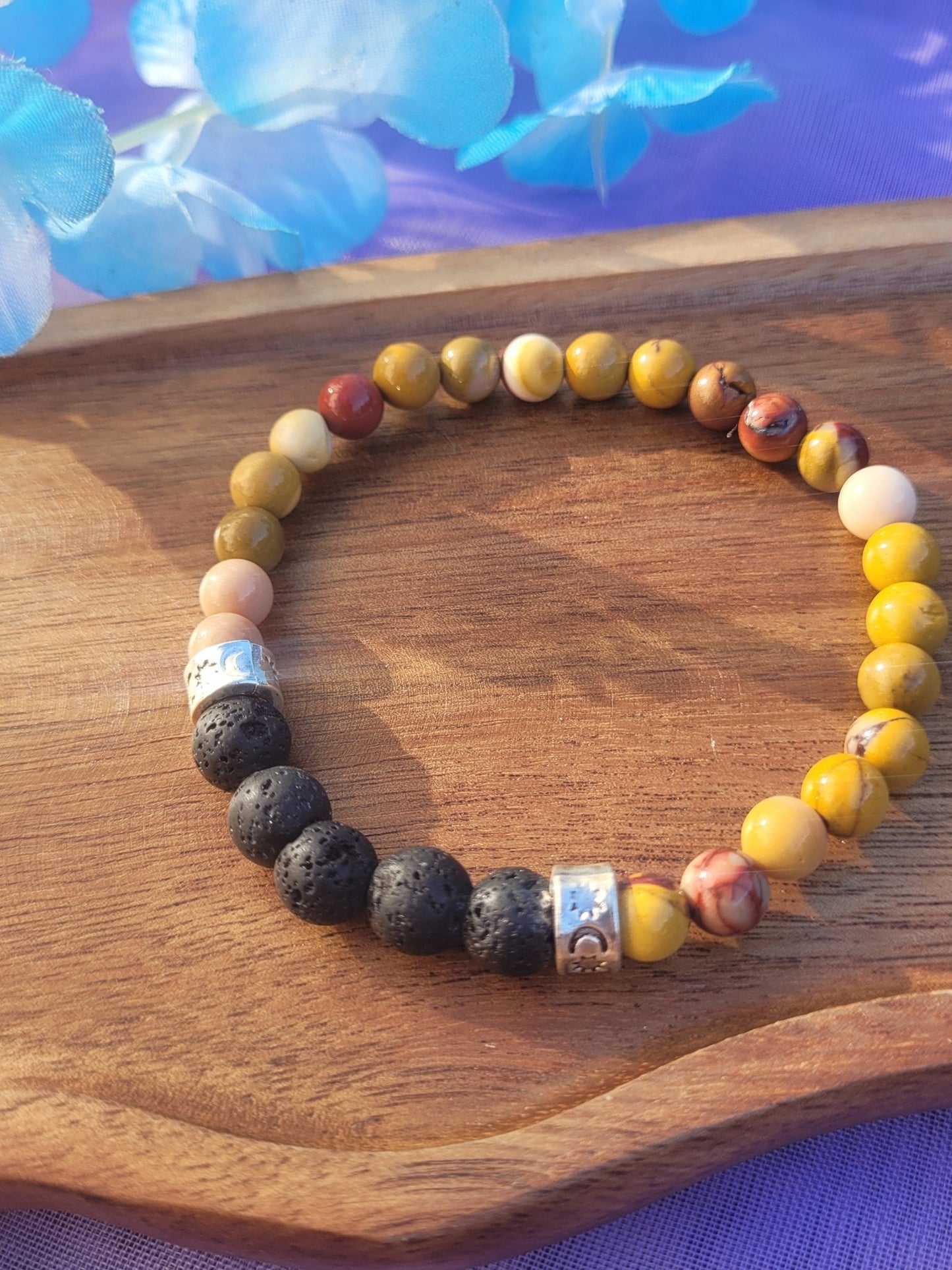 Lava Stone and Mookaite Bracelet - Daonna Designs