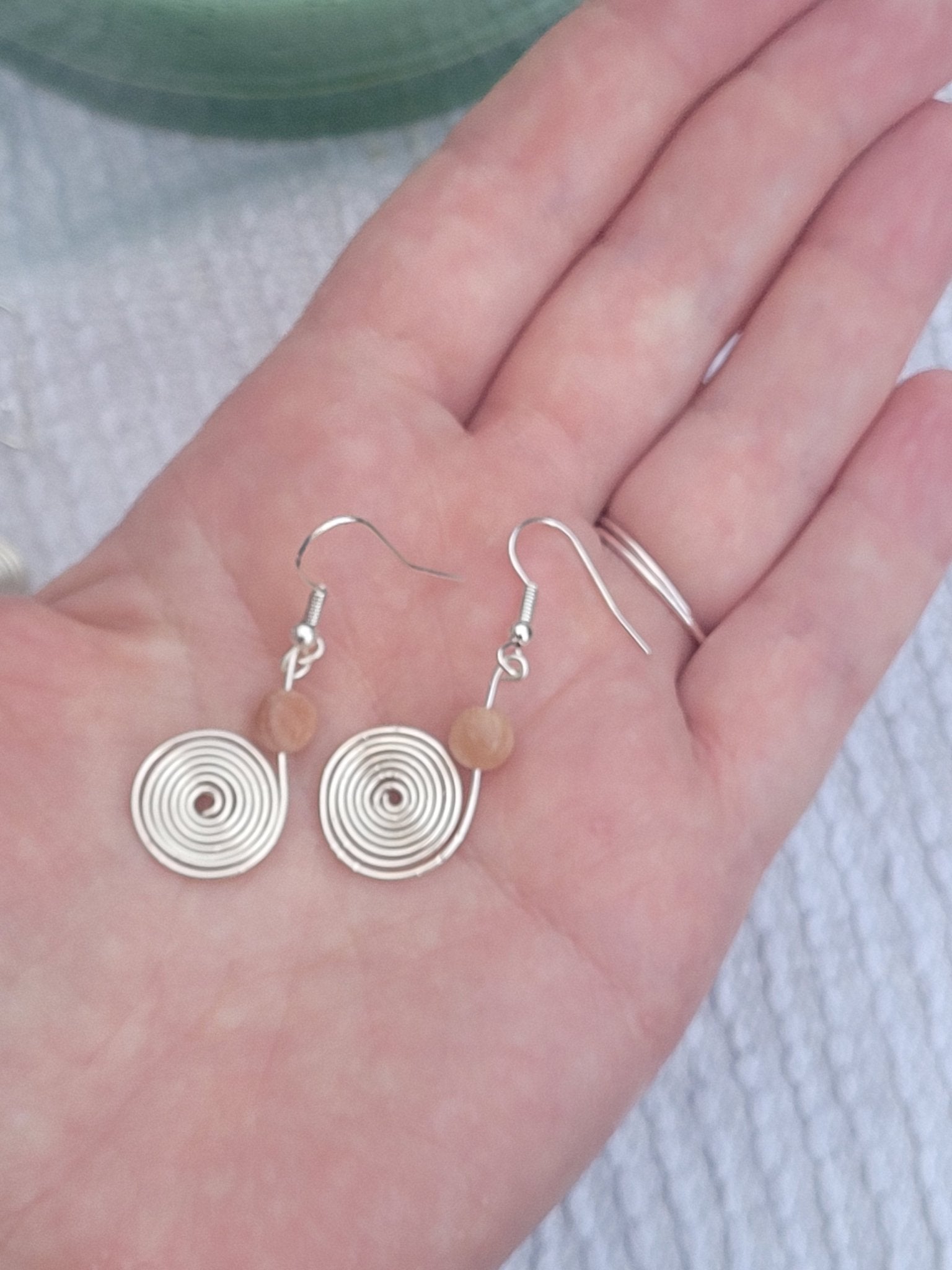 Newgrange Earrings - Sunstone - Daonna Designs