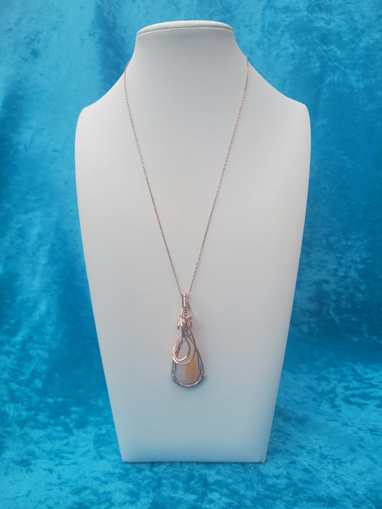 Orange Calcite Rose Gold Necklace - Daonna Designs