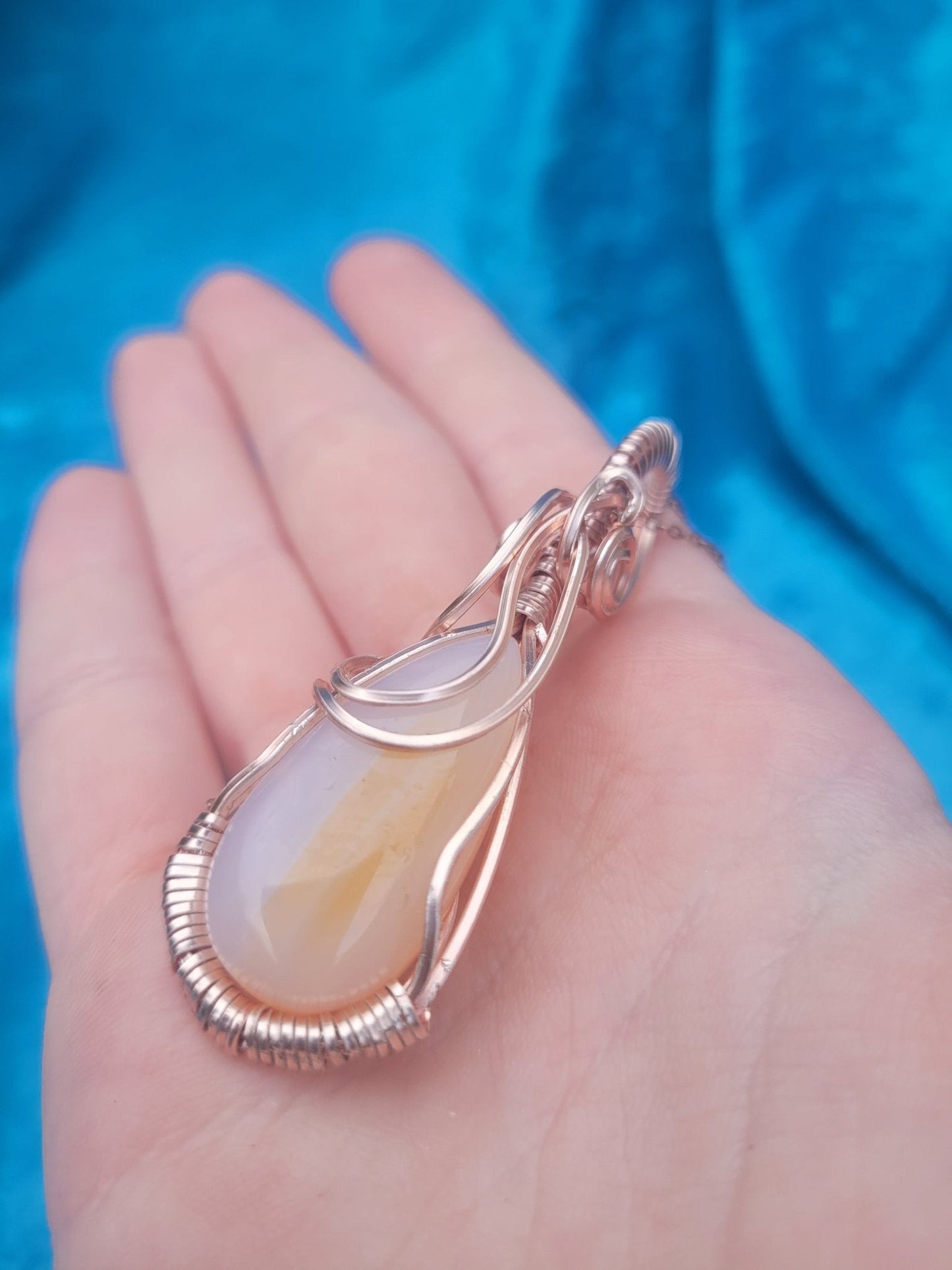 Orange Calcite Rose Gold Necklace - Daonna Designs