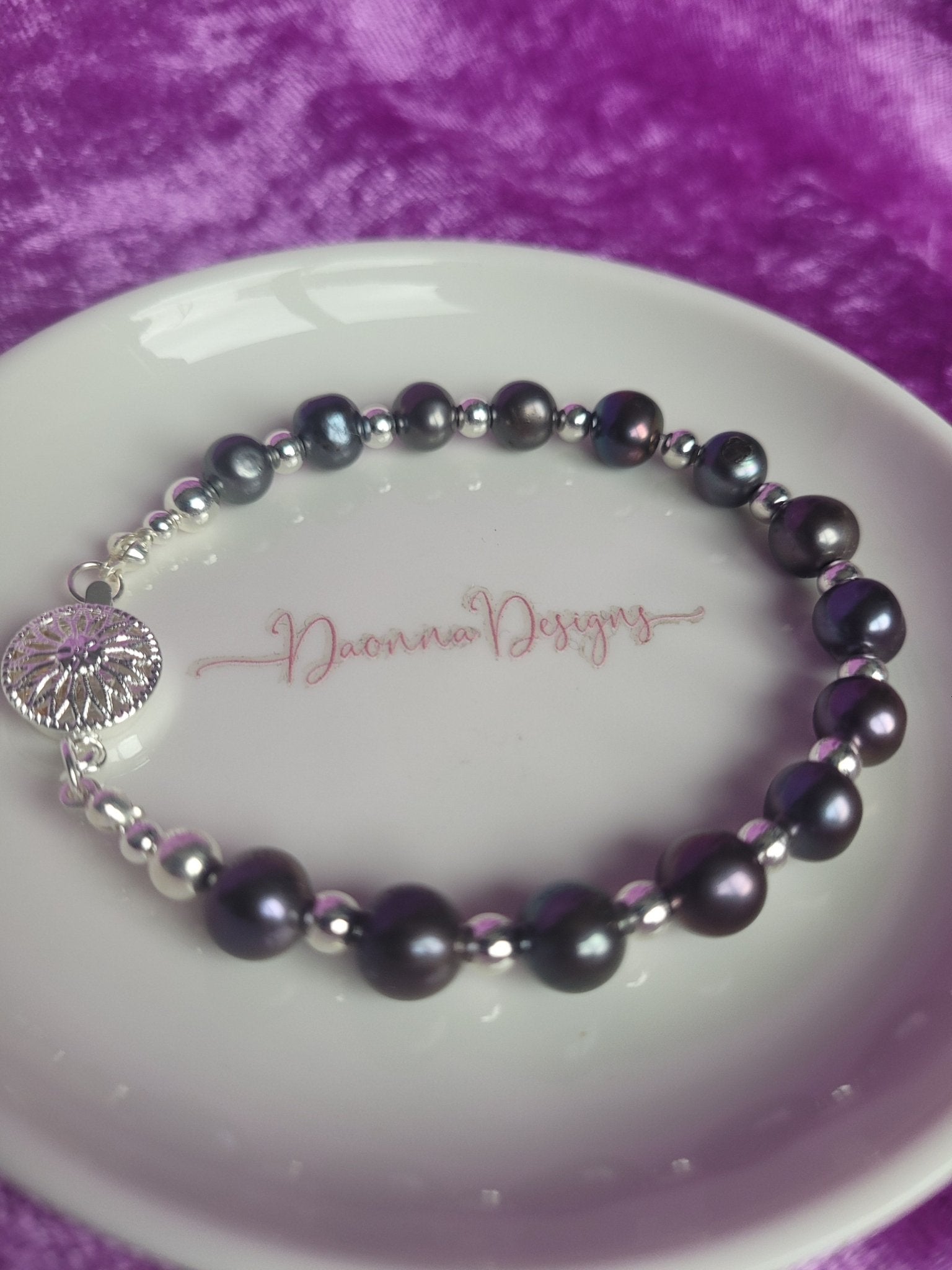 Peacock Pearl Bracelet - Daonna Designs