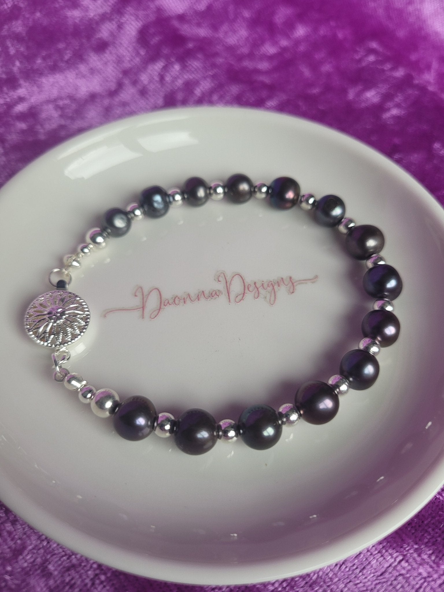 Peacock Pearl Bracelet - Daonna Designs