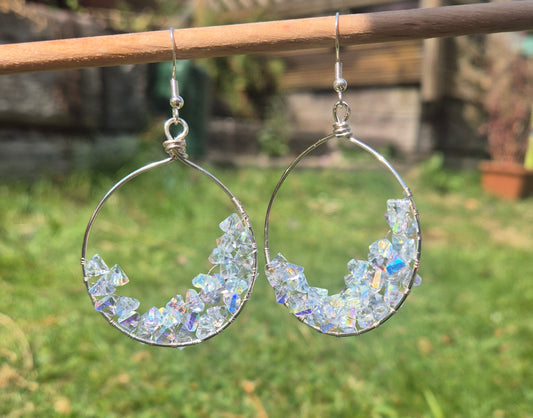 Geode Crystal Hoops