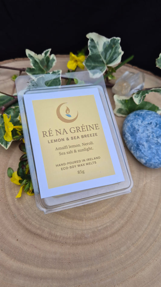 Ré na Gréine Wax Melt - Lemon and Sea Breeze