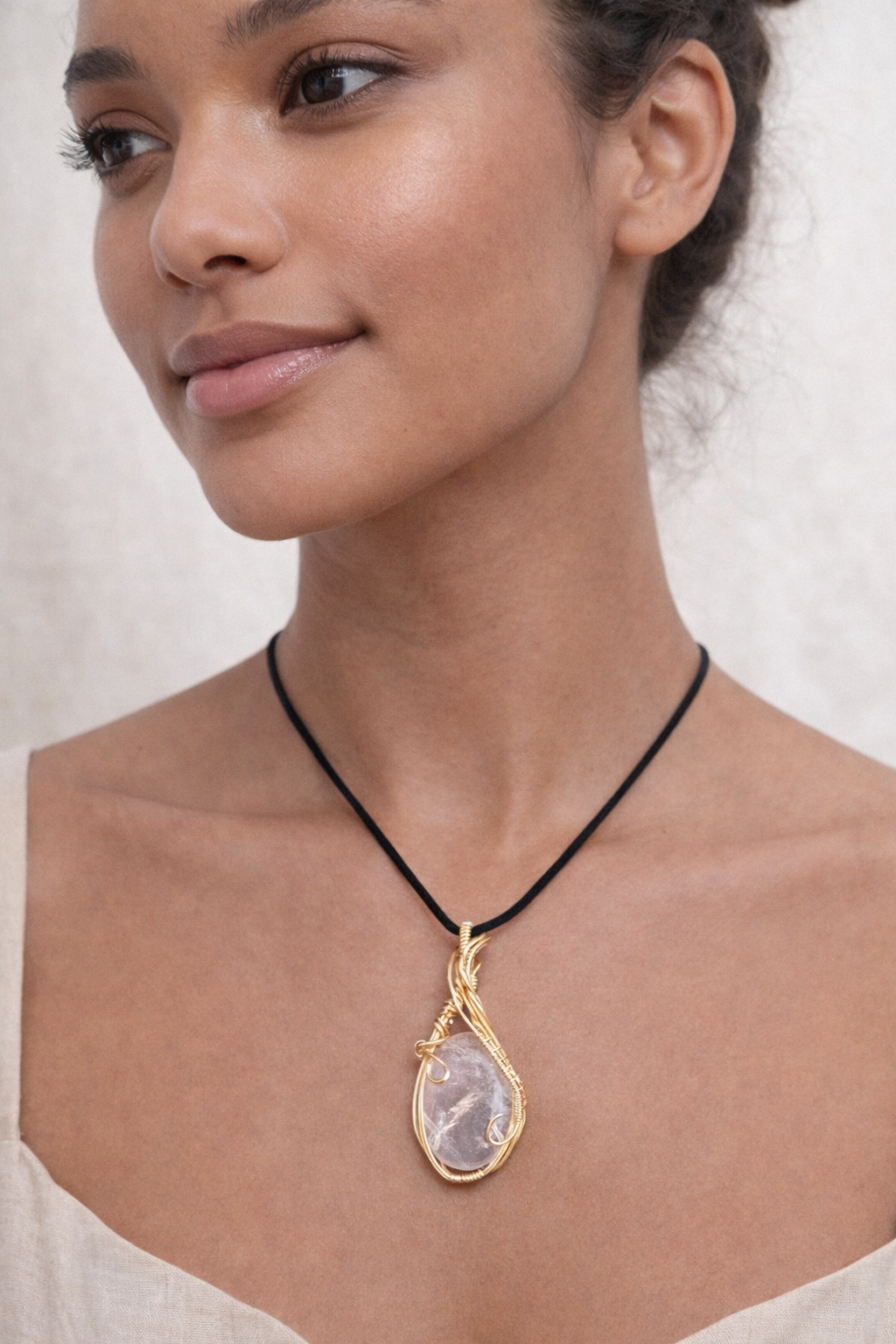 Ice Crystal Quartz Necklace