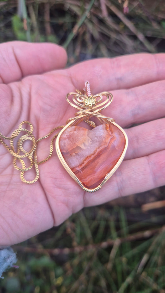 Carnelian Heart Pendant