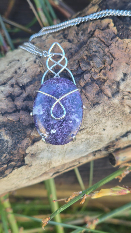 Celtic Lepidolite Necklace