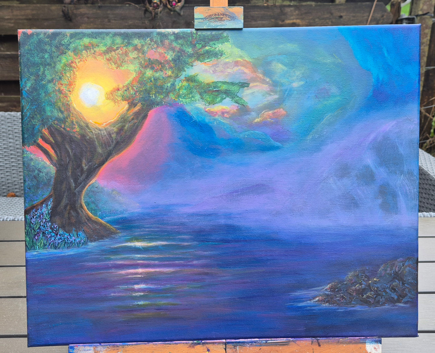 Where the Light Waits — Original Acrylic Painting (16 × 20)