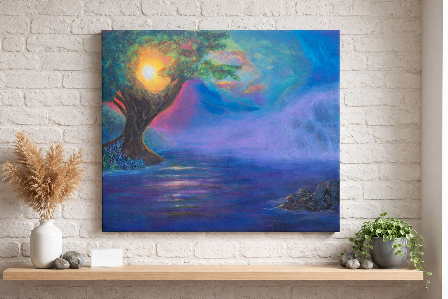 Where the Light Waits — Original Acrylic Painting (16 × 20)