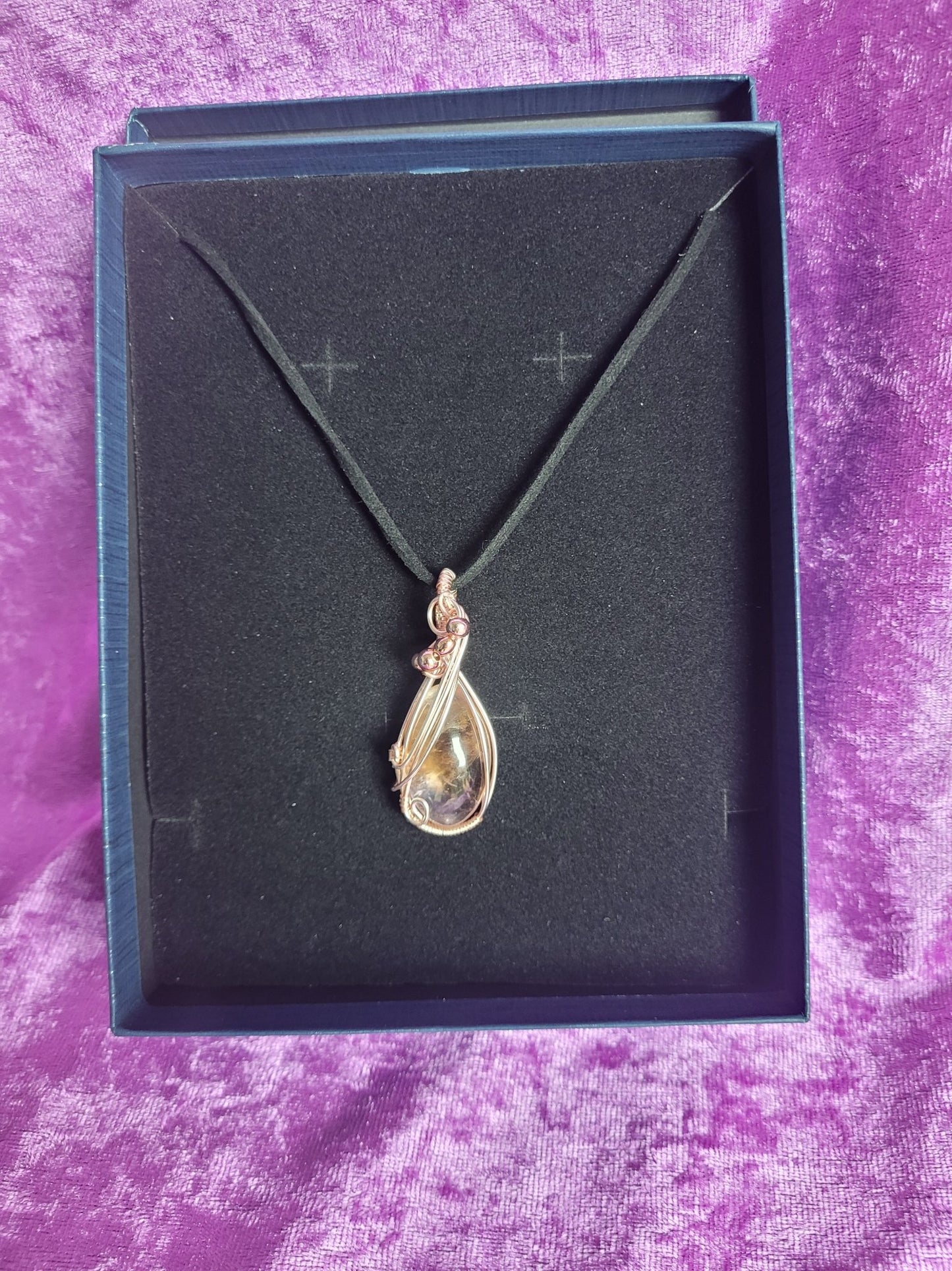 Rose Gold Ametrine Pendant - Daonna Designs