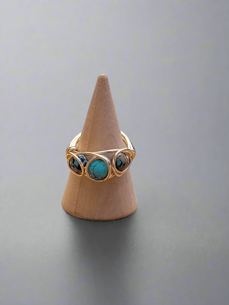 Turquoise Wrapped Ring - Size 56 [EU] - Daonna Designs